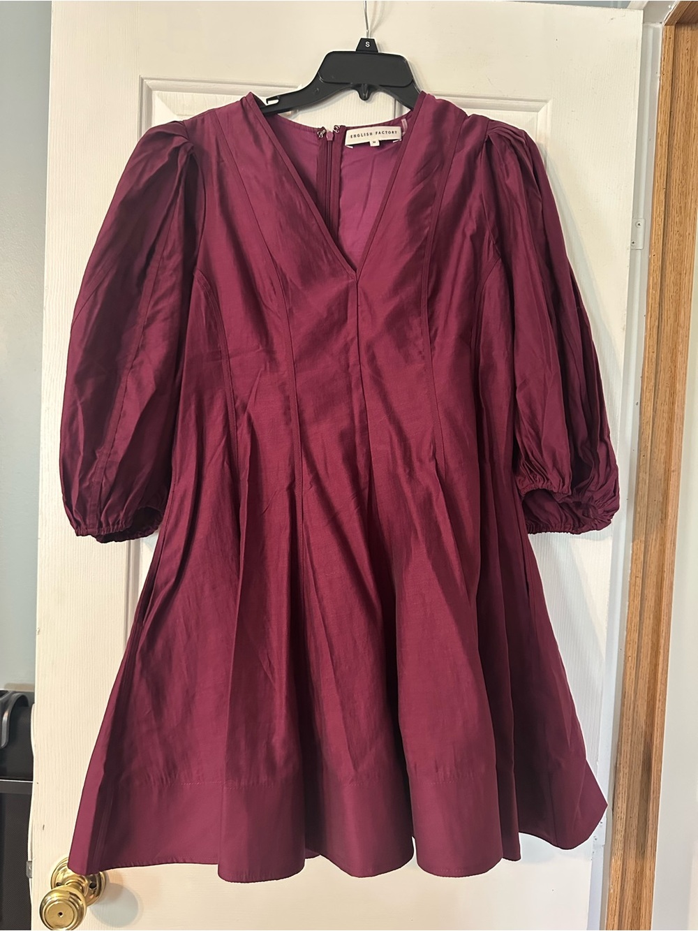 Tuckernuck Plum Puff-Sleeve Mini Dress